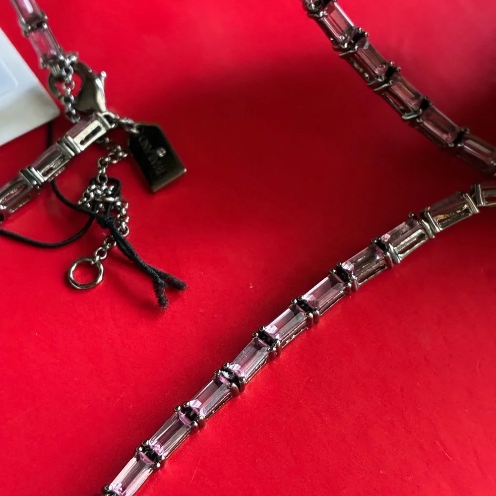 COACH Necklace,Black and pink Coach necklace